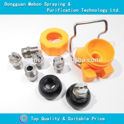 Adjustable ball clamp with stainless steel flat fan nozzle